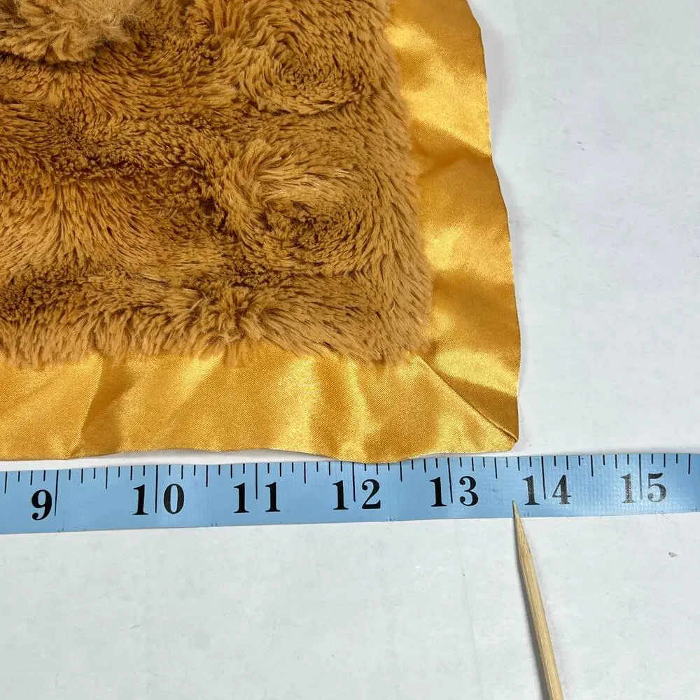 CLOUD ISLAND Puppy Dog Security Blanket Lovey Brown Gold Satin Plush 14in 2024